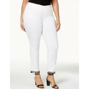 Style & Co Womens Plus Sz 24W White Ankle Pant
